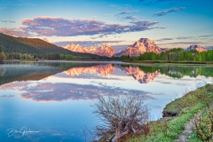 Sun Seting at OxBow Bend